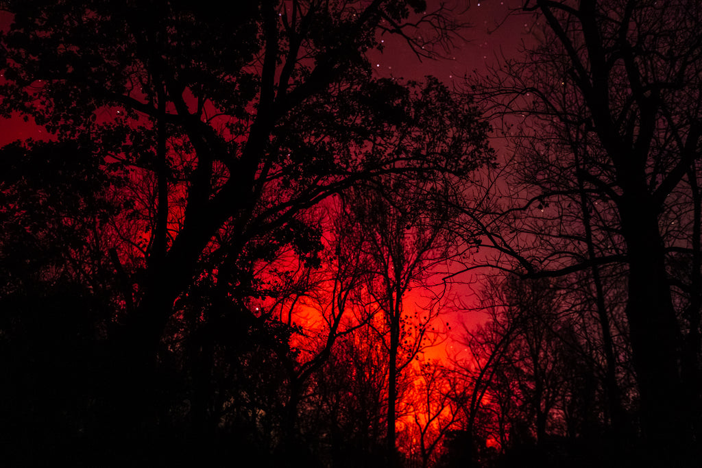 Farm Lights Metal Print